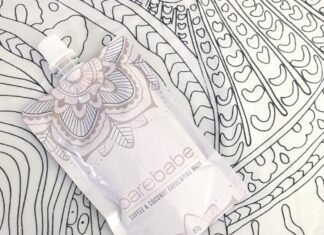 Bare Babe Coconut and Coffee Exfoliating Mask On tonight's nighttime skincare menu: Bare Babe Coffee & Coconut Exfoliating Mask. Ready for an AHA tingle!