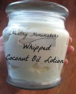 Homemade Whipped Extra-Virgin Coconut oil lotion