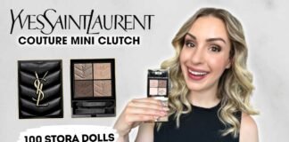 YSL Store Dolls Eyeshadow Review: A Luxurious Addition to Your Makeup Collection YSL MINI COUTURE CLUTCH 100 STORA DOLLS